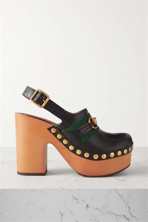 gucci slouch clogs|gucci platform clog.